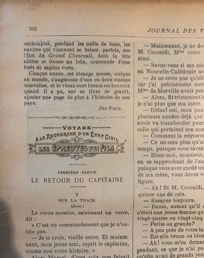 Journal des Voyages, Cléricea